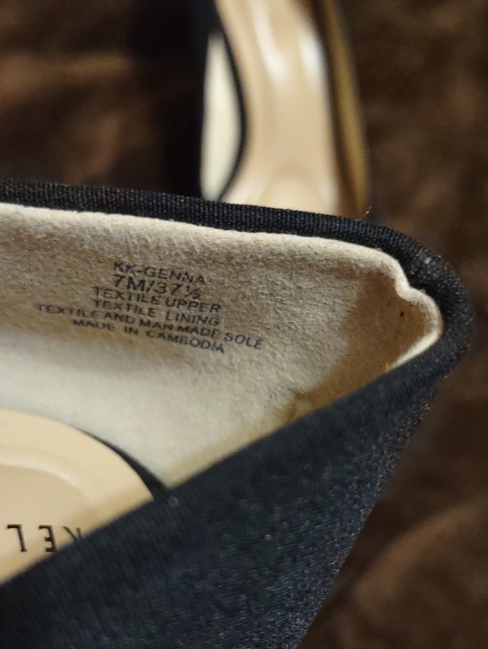 NWOT Kelly & Katie Black Fabric Heels Size 7 - Picture 5 of 6